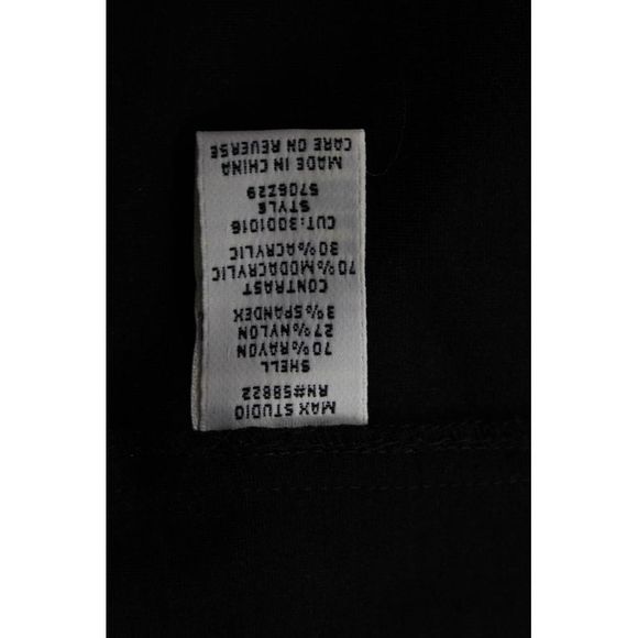 Max Studio Womens Fur Hem Patchwork Sleeveless Open Front Vest Black Size XS - Picture 4 of 6